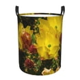 thumbnail image 1 of Balery Cactus Flowers Cesta de ropa redonda con asas, impermeable, independiente, para ropa, juguetes, dormitorio y familia-Medium, 1 of 6