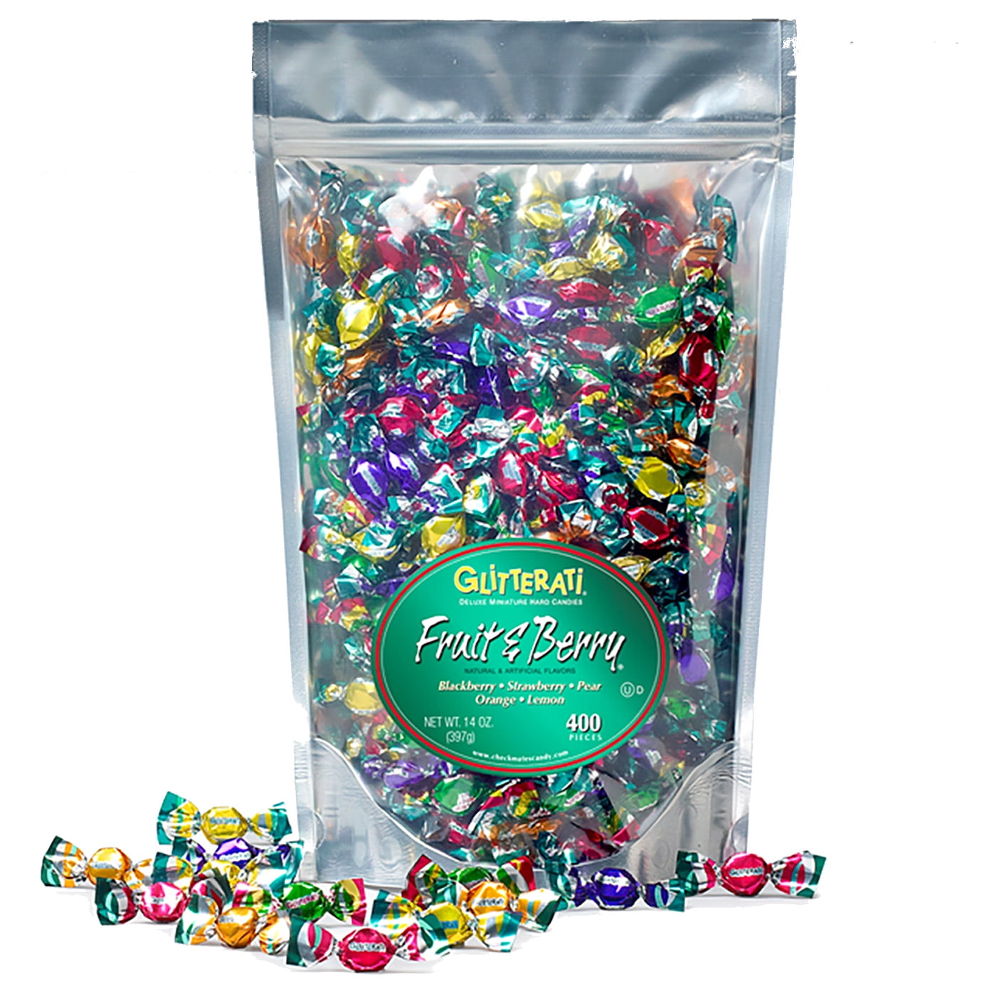 Glitterati Fruit and Berry Medley Italian Mini Hard Candy, 14 Oz Bag