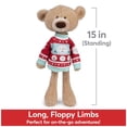 thumbnail image 4 of Oso de peluche con forma de palillo de dientes GUND de peluche con suéter navideño, 4 of 8