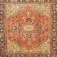 thumbnail image 1 of Ahgly Company Indoor Square Traditional Mahogany Brown Persian Area Rugs, 4' Square, 1 of 6