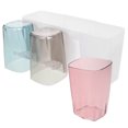 thumbnail image 4 of MasteelfCA 1 Set Plastic Toothbrush Rack Multifunction Wall-mounted Three Toothbrush Holder Toothpaste Holder Storage Rack (White), 4 of 8