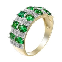 CILENON Rose Gold Rings for Women Silver Women Fashion Trend Single Full Diamond Zircon Ring Ladies Jewelry Diamond Rings for Women Size 6 10 Gold Ring Gold Filled Ring Gold Ring Set(Gold,7)