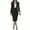 Black, variant on Women's Elegant Business Casual Work Two-Piece Set - Pencil Skirt Suit (Long-Length), Black, Size M