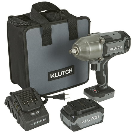 Klutch High-Torque Impact Wrench Kit  KLiQ 20 Volt Brushless  1/2in.