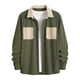 thumbnail image 5 of pstuiky manga larga para hombre, Chaqueta tipo cárdigan de manga larga con solapa y bloques de color para hombre Tops de hombre xl, 5 of 6