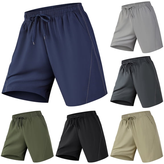 VBVC Men's Drawstring Quick Dry Athletic Shorts with Pockets,Lightweight Stretchy Running Gym Beach Shorts For Men,Army Green,XS-3XL