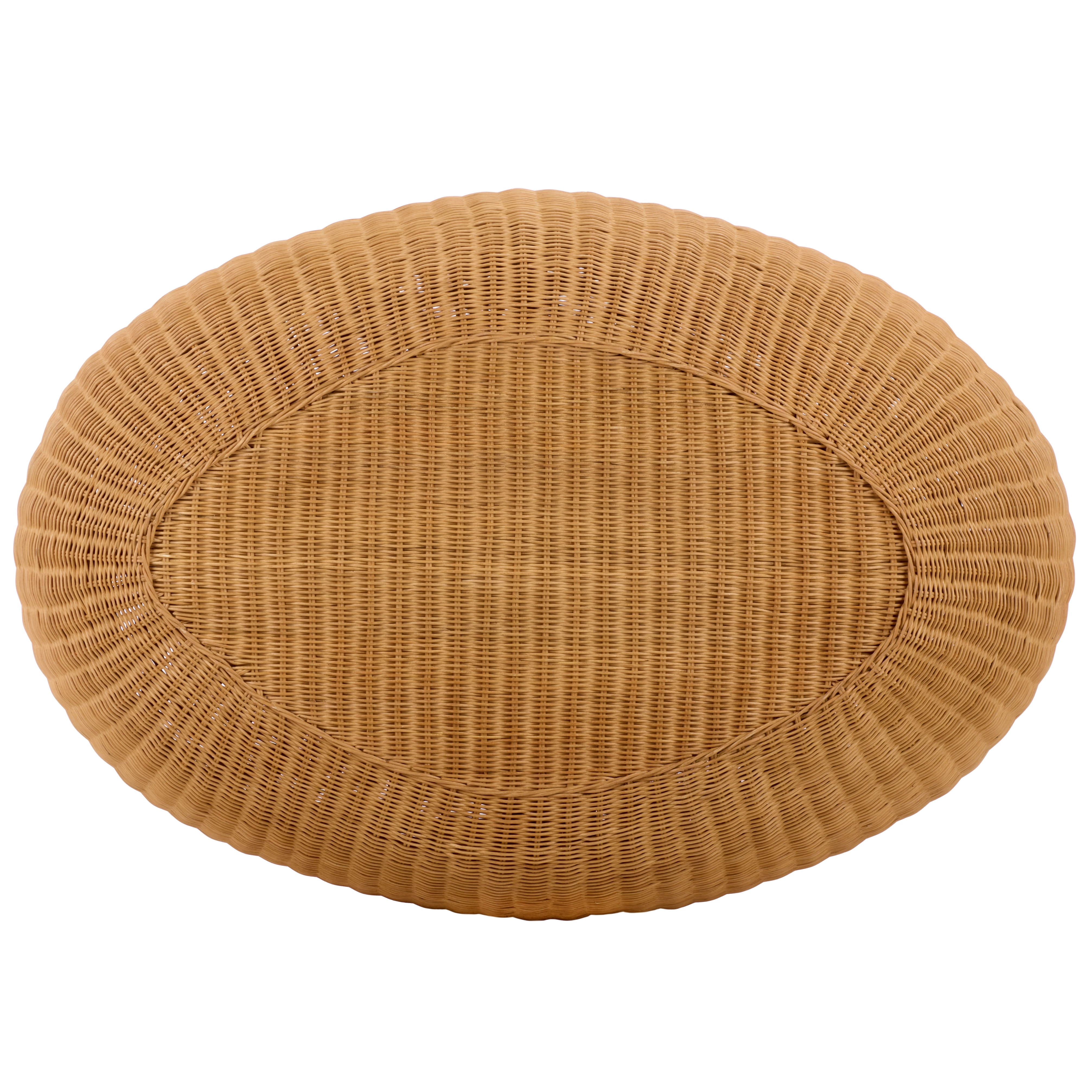 Safavieh Couture O'Reilly Rattan Oval Coffee Table, Natural