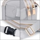 thumbnail image 4 of Riñonera para Mujer Riñonera Riñonera Resistente al Agua Ligera Moda Pecho Bolsas con 3 Bolsillos con Cremallera para Viajes Correr Senderismo Ciclismo CA0 PU Cuero Gris esquí esquí Gafas de esquí, 4 of 5