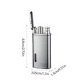 thumbnail image 3 of Windproof Lighter Metal Lighter Men's Gift Inflatable Lighter Gold Black Silver 6.9x3cm, 3 of 5