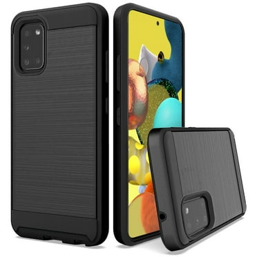 Samsung Galaxy A51 5G Phone Case Full-Body 2 Layer Shockproof Protection Heavy Duty Armor Hard Plastic & Shock Absorption Rubber Rugged Bumper Hybrid Cover [BLACK] Case for Samsung Galaxy A51 (5G)
