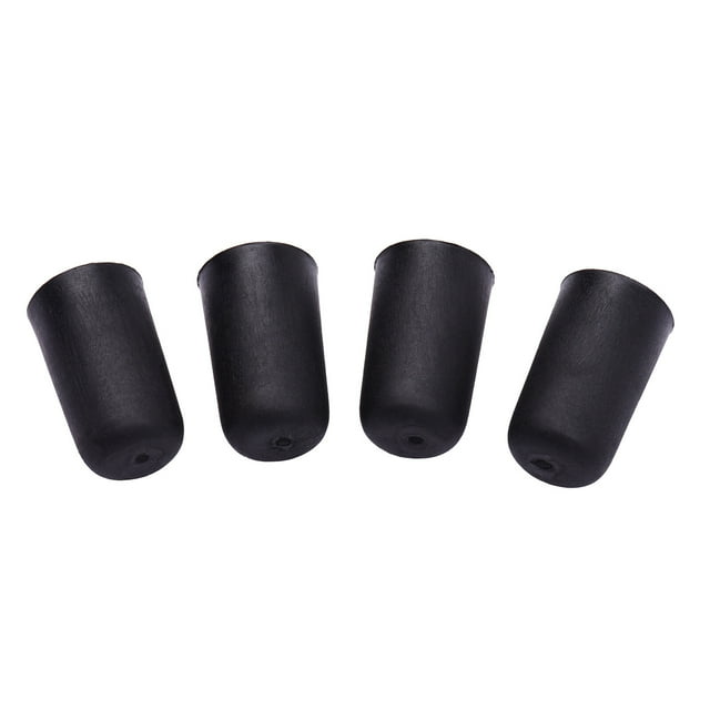 4-Pack Black Rubber Endpin Tip Caps for Cello - 2.5x1.5x1.5cm Anti-Slip Instrument Accessory, 22g Lightweight Cello Footrest Protectors (Cello Not Included)