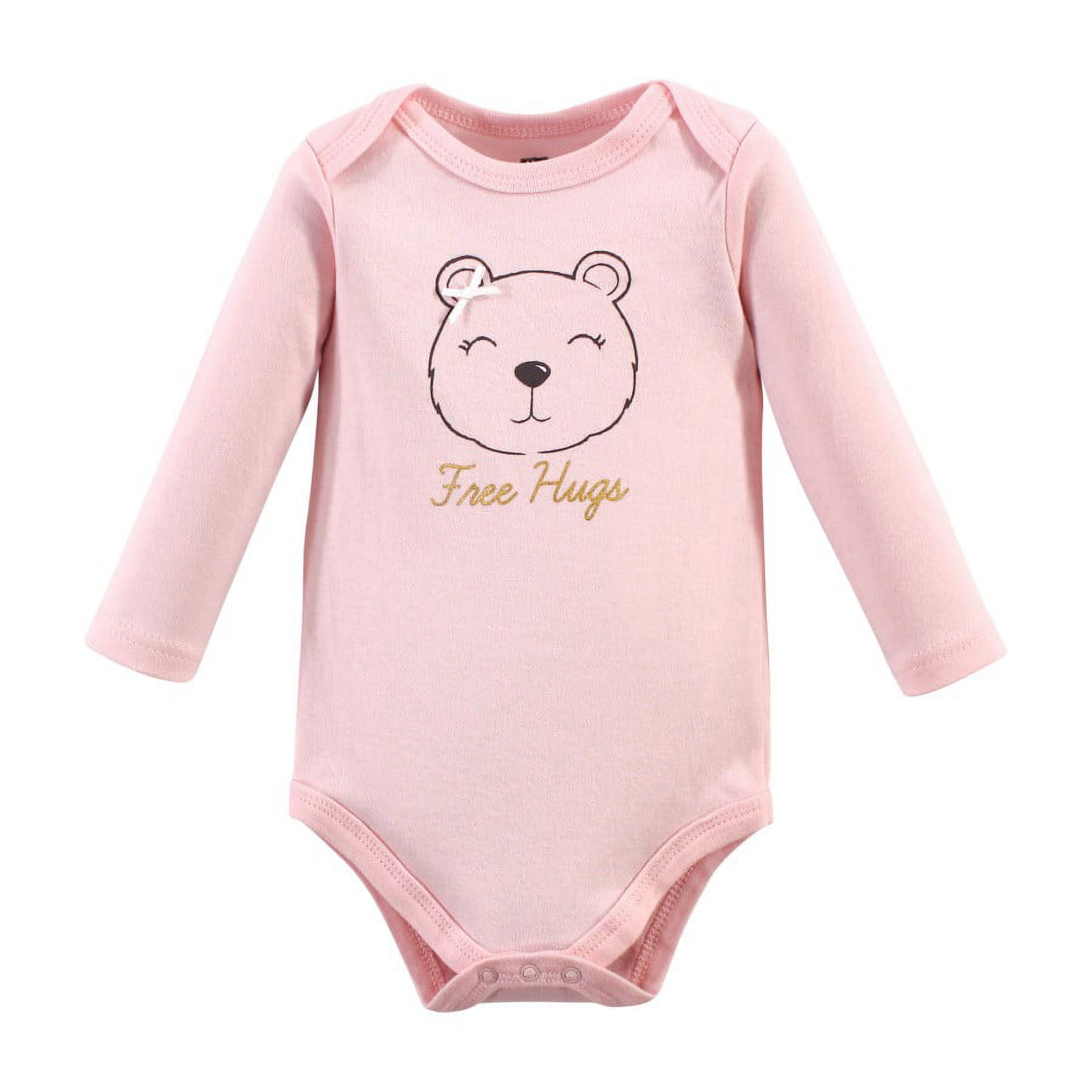 Hudson Baby Cotton Long-Sleeve Bodysuits, 3-Pack, Newborn- 24 Months