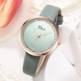 thumbnail image 3 of Reloj de pulsera de cuarzo con correa de cuero artificial para mujer simple y moderno (azul cielo), 3 of 3