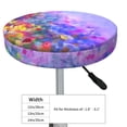 thumbnail image 2 of Uemuo Colorful Purple Cosmos Flower Pattern Round Bar Stool Seat Covers Washable Stool Cushion Slipcover Elastic Bar Chair Covers-, 2 of 7
