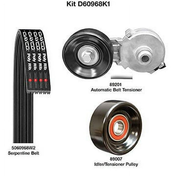 Dayco D60968K1 - Serpentine Belt Drive Component Kit Fits select: 1990-1995 CHEVROLET GMT-400, 1990-1995 GMC SIERRA
