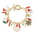 thumbnail image 6 of Faty-T Christmas Charm Bracelet, Alloy Link Chain, with Santa, Reindeer, Bell, and Stocking Charms, for Daily Wear and Festive Celebrations, All-Season Holiday Jewelry, 6 of 8