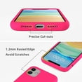 thumbnail image 3 of Liquid Silicone Case Compatible with iPhone 11 (6.1"), Full Body Protection Gel Rubber Cover with Soft Microfiber Lining, Scratch Resistant Shockproof Protective Phone Case, Neon Pink, 3 of 13