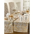 thumbnail image 3 of Saro Lifestyle Foil Print Design Table Runner, 3 of 5