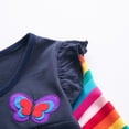 thumbnail image 4 of Odeerbi Autumn Children's Girl's Clothing 2025 Long Sleeve Flower Butterfly Embroidery Rainbow Dress, 4 of 9