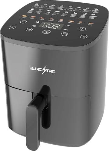 EUROSTAR 5 Quart Air Fryer, Black - Non-Stick