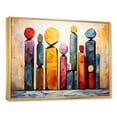 thumbnail image 3 of Designart "Enigmatic Collage of Mystical Religious Stones III" Oversized Spiritual Framed Wall Art - Global Yellow Folk Religion Living Room Framed Canvas Art, 3 of 7