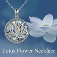 thumbnail image 6 of ONEFINITY Yoga Lotus Flower Pendant Necklace Abalone Shell Sterling Silver Jewelry for Woman, 6 of 6