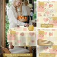 thumbnail image 5 of Pioneer Flower Floral Print Pattern Round Tablecloth 70"x70", Wrinkle Resistant Wipeable Table Cover for Kitchen Dining Room Picnic Patio and Party, 5 of 6