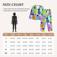 thumbnail image 4 of Lsque Graffiti Pineapples Pattern Long Sleeve Pajama Set for Women - Soft 2-Piece Sleepwear and Loungewear Set with Pockets, Comfy Nightwear-Large, 4 of 7