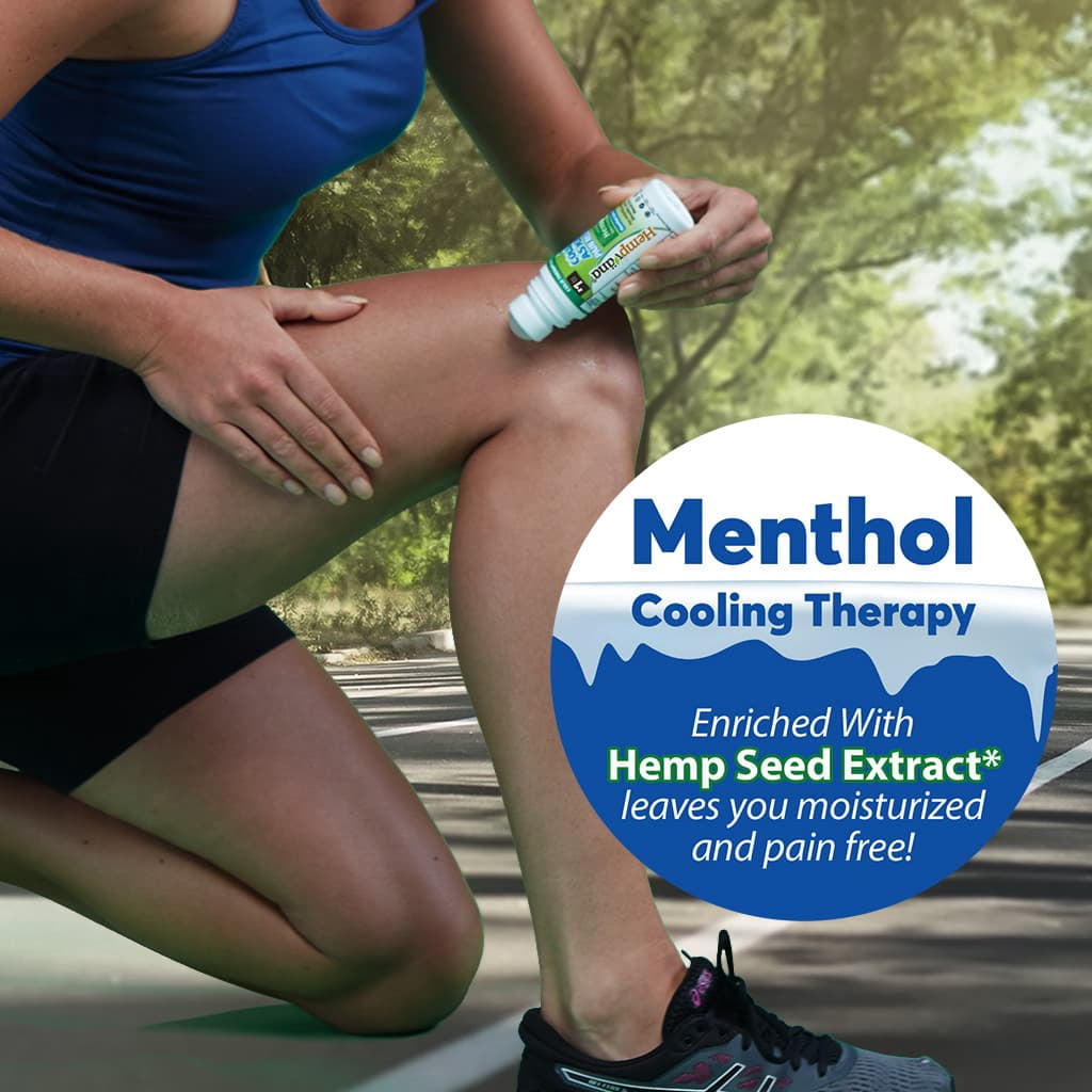 Hempvana Cold As Ice Cold Therapy, Convenient Relief Roll On Gel with Menthol USP 8%