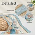 thumbnail image 3 of Starfish Coastal Blue Throw Pillow Covers, Summer Ocean Coral Conch Vintage Soft Breathable Pillow Cases with Zipper for Sleeping, Long Body Pillowcases for Couch Bed Sofa Chair 20x54 Inches, 3 of 9