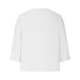 thumbnail image 6 of kakina CMSX Womens V-Neck Long Sleeve T-Shirts,Solid Color Casual Basic Tops Summer 2024 Tees Blouses Loose Fit Pullover 2024 Women's Clothes Tops, 6 of 7