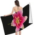 thumbnail image 3 of PHYHOO Lily Flower Printed Microfiber Sand Free Pool Towel Lightweight Oversized Quick Dry Absorbent Compact Travel Must Have for The Swimming Summer Essentials 30x60in, 3 of 8