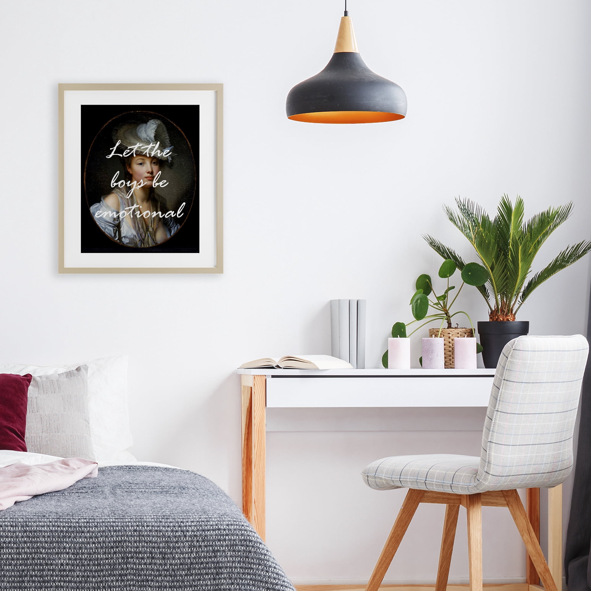 Stupell Industries Let The Boys Be Emotional Birch Framed Print Under Glass, design by Tina LeCour