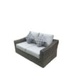 thumbnail image 2 of Teva Furniture Monterey Wicker / Rattan Love Seat with Cushion in Brown/Beige, 2 of 2