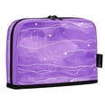 thumbnail image 2 of Standing Pencil Case with Base Large Capacity Stationery Pouch Pen Bag with Zipper for Women Men Abstract Purple Watercolor Background, 2 of 7