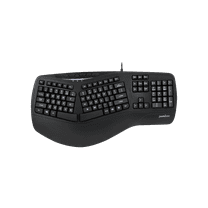 Perixx Periboard-312 - Black - Wired USB Backlit Ergonomic Computer Keyboard - US Layout