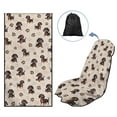 thumbnail image 5 of Garronmavis Dachshund Towel Car Seat Protector Stretchable Edge Pockets Secure Installation Quick Dry Lightweight Perfect for Beach Yoga Camping Trips, 5 of 7