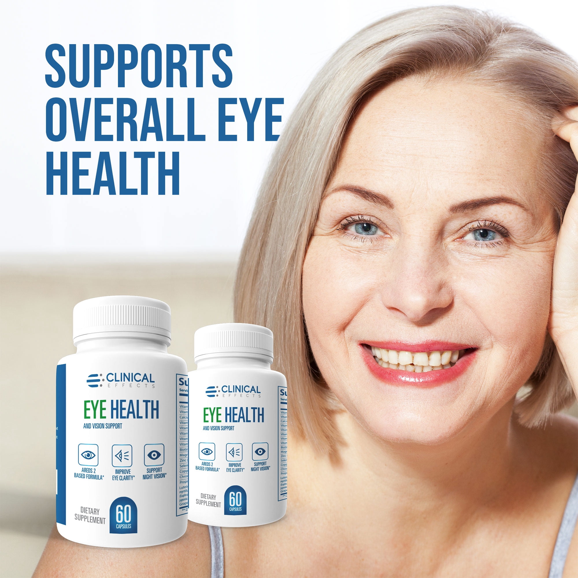 Clinical Effects Eye Health Supplement - AREDS2 Study Based Formula - 60 Capsules