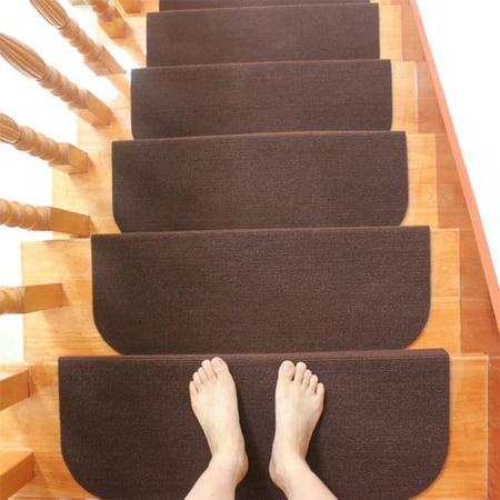 Non-slip Carpet Stair Treads Mats Staircase Step Rug Protection Cover