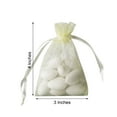 thumbnail image 6 of Efavormart 50PCS YELLOW Organza Gift Bag Drawstring Pouch Wedding Favors Bridal Shower Treat Jewelry Bags - 3"x4", 6 of 10