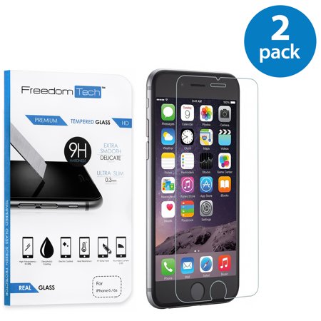 2x Freedomtech Tempered Glass Screen Protector Film LCD Guard For Apple iPhone