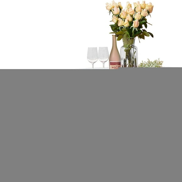 Nappe Ronde 100 % Polyester Circulaire Toile de Table de Douche de Mariée – Couverture de Table de Dîner Souple Solide pour le Restaurant de Fête de Mariage (Blanc, 108 Pouces)