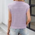 thumbnail image 4 of UYISJ Womens Cropped Sweater Vest V Neck Crop Knit Casual Loose Fit T Shirts Summer Trendy Sleeveless Chunky Tank Tops Purple XL, 4 of 9