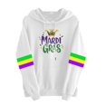 thumbnail image 2 of Zedker 2026 Mardi Gras Sweatshirt for Women Long Sleeve Mardi Gras Print Hooded Tops Party Carnival Hoodies with Pockets, 2 of 5