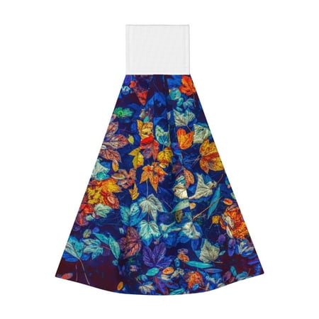

Coaee Colorful Fall Leaves for Fast Absorbent Hanging Towels with Velcro for Kitchen Bathroom Laundryroom