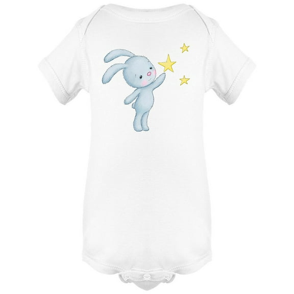 Bunny Reaching For Stars Doodle Bodysuit Infant -Image by Shutterstock,  6 Months