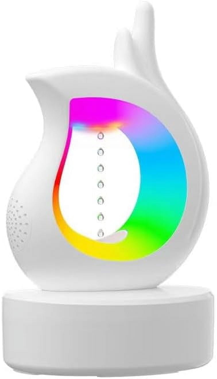 Anti Gravity Humidifier Water Drop Bluetooth Speaker with RGB LED Night Light 450ml Mist Humidifier Bedside Lamp Desktop Humidifier Auto Power-Off Protection for Large Room Bedroom Home Office