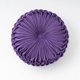 thumbnail image 1 of Zhuge Cojines de terciopelo plisados redondos con forma de calabaza para sofá, cojín relleno para el suelo, para el hogar, sofá, silla, cama, decoración de coche (azul marino), 1 of 5