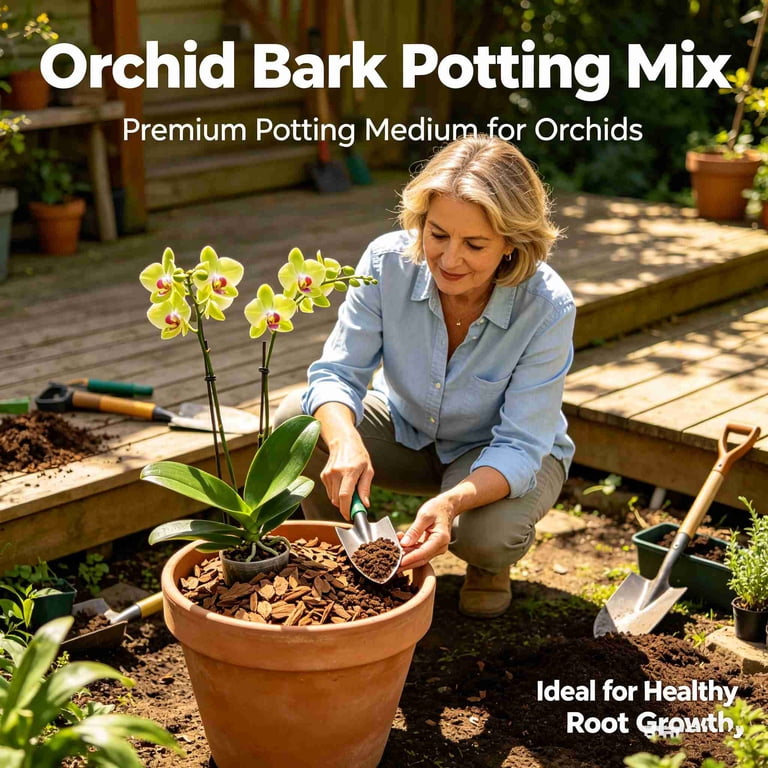 10.5oz/300g Orchid Bark Planting Soil, 9-12mm Orchid Potting Mix
