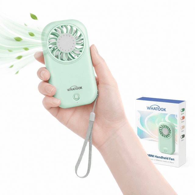 Kidsjoy 11000RPM Turbo Handheld Fan, Lightweight Mini Portable USB Fan for Travel Office (Multiple Colors)